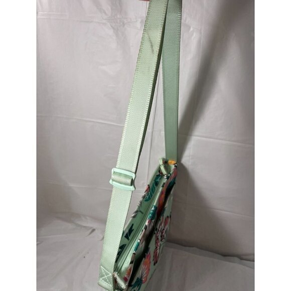 VERA BRADLEY Slim Crossbody MINT FLOWERS Bag Purse Tote - Picture 7 of 14